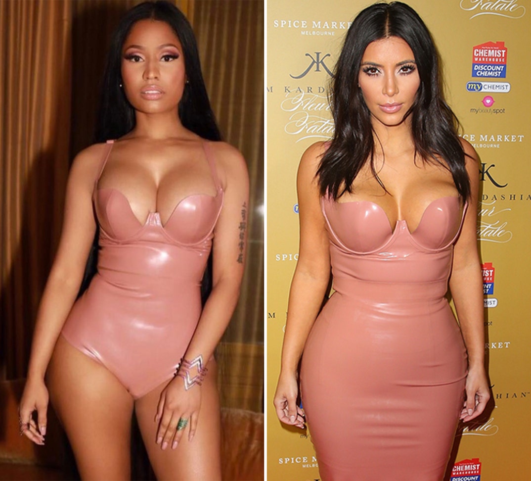 Nicki Minaj (34) vs. Kim Kardashian (36) Latex bombshells!