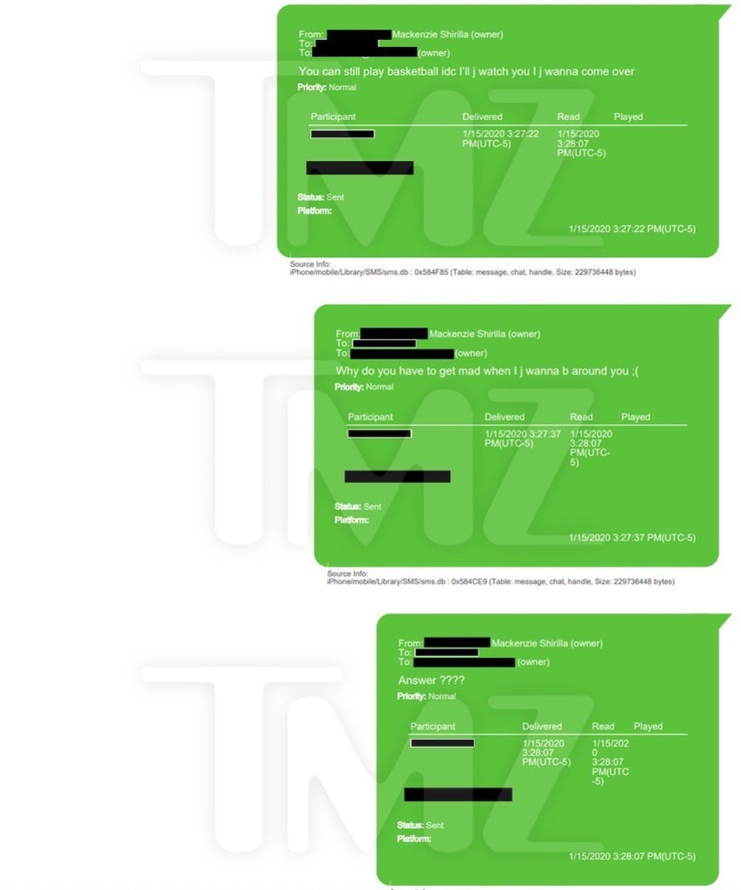 Mackenzie Shirilla Text With Late Boyfriend Dominic Russo 13