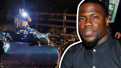 Kevin Hart's car careened off the road, a witness surveyed the damage and called 911 to report there were people stuck, and first responders would need to cut them out of the vehicle.