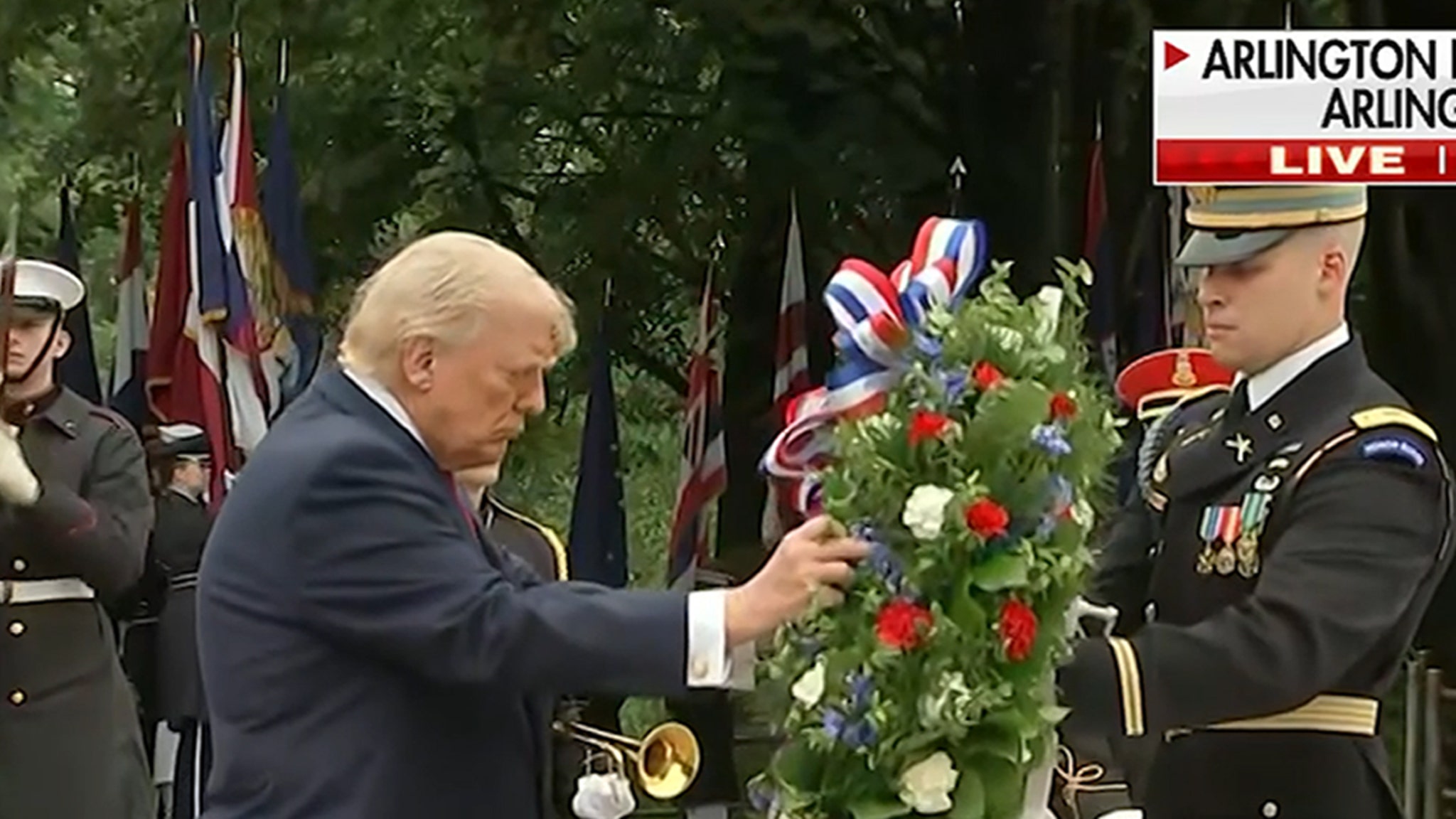 President Trump Honors Fallen Soldiers at Arlington After Memorial Day Rant