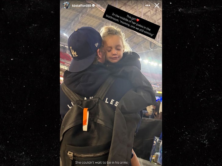 0114 Matthew Stafford's daughter pukes during Wildcard game sub instagram 2