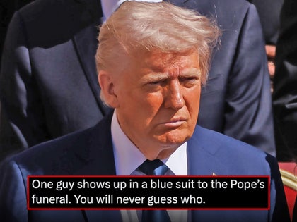 donald trump blue suit pope francis funeral main getty x composite
