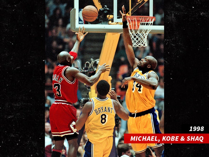 Kobe Bryant Shaquille O'Neal Michael Jordan Sub Getty Swipe