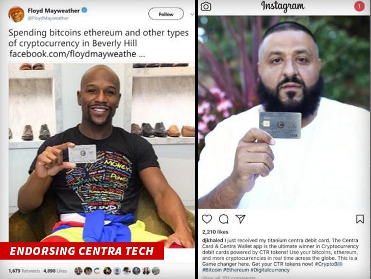 Floyd Mayweather DJ Khaled Sued Over Alleged Cryptocurrency Scam :: 1019-floyd-mayweather-dj-kahlid-endorsing-centra-tech-instagram-1