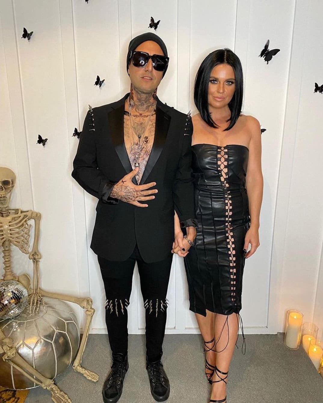 Tanya Rad and Roby Yadegar as Kourtney Kardashian and Travis Barker