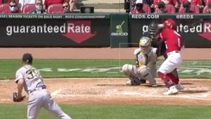 MLB's Jonathan India Drilled In Forehead With 94 MPH Fastball, Somehow Okay