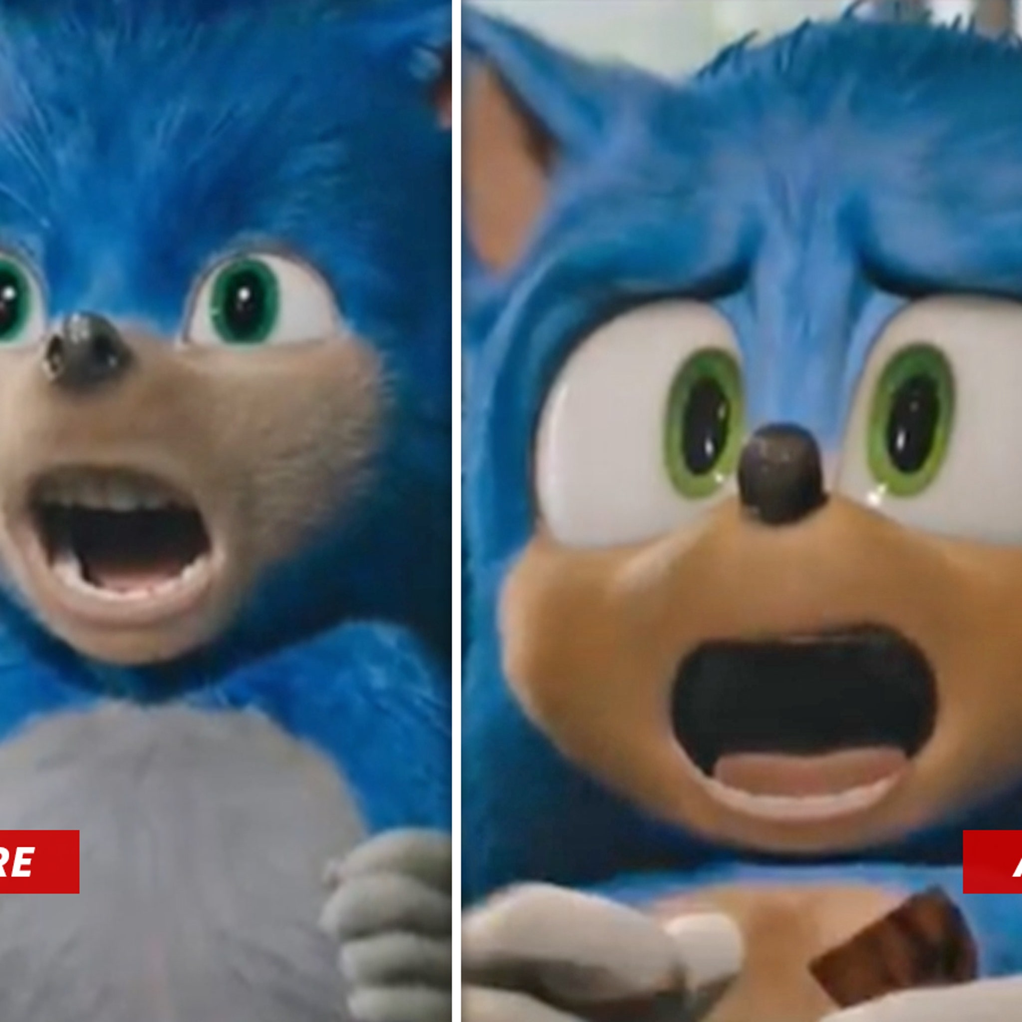 Why was Sonic The Hedgehog's original movie design changed?