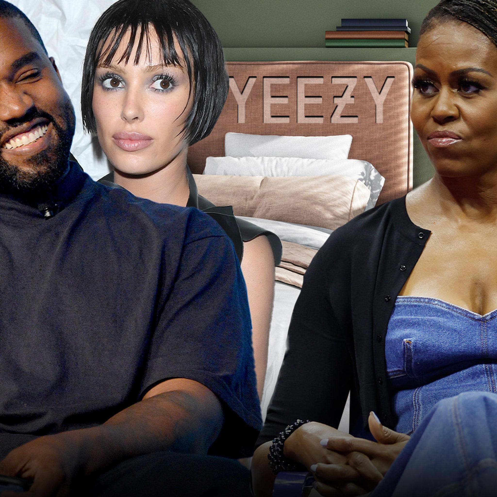 Kanye West Says He Wants Threesome with Michelle Obama & Bianca Censori