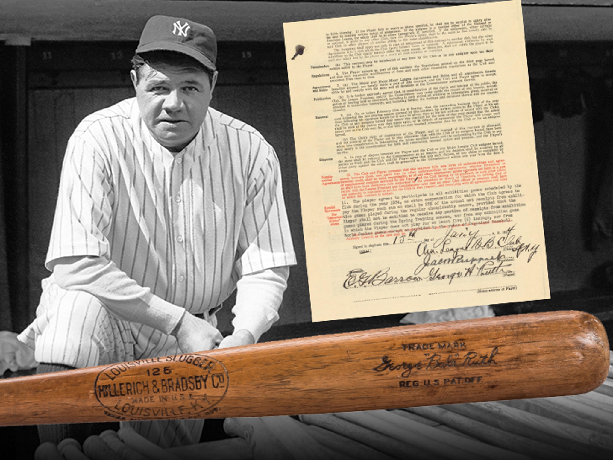 Babe Ruth Autographed Baseball Bat