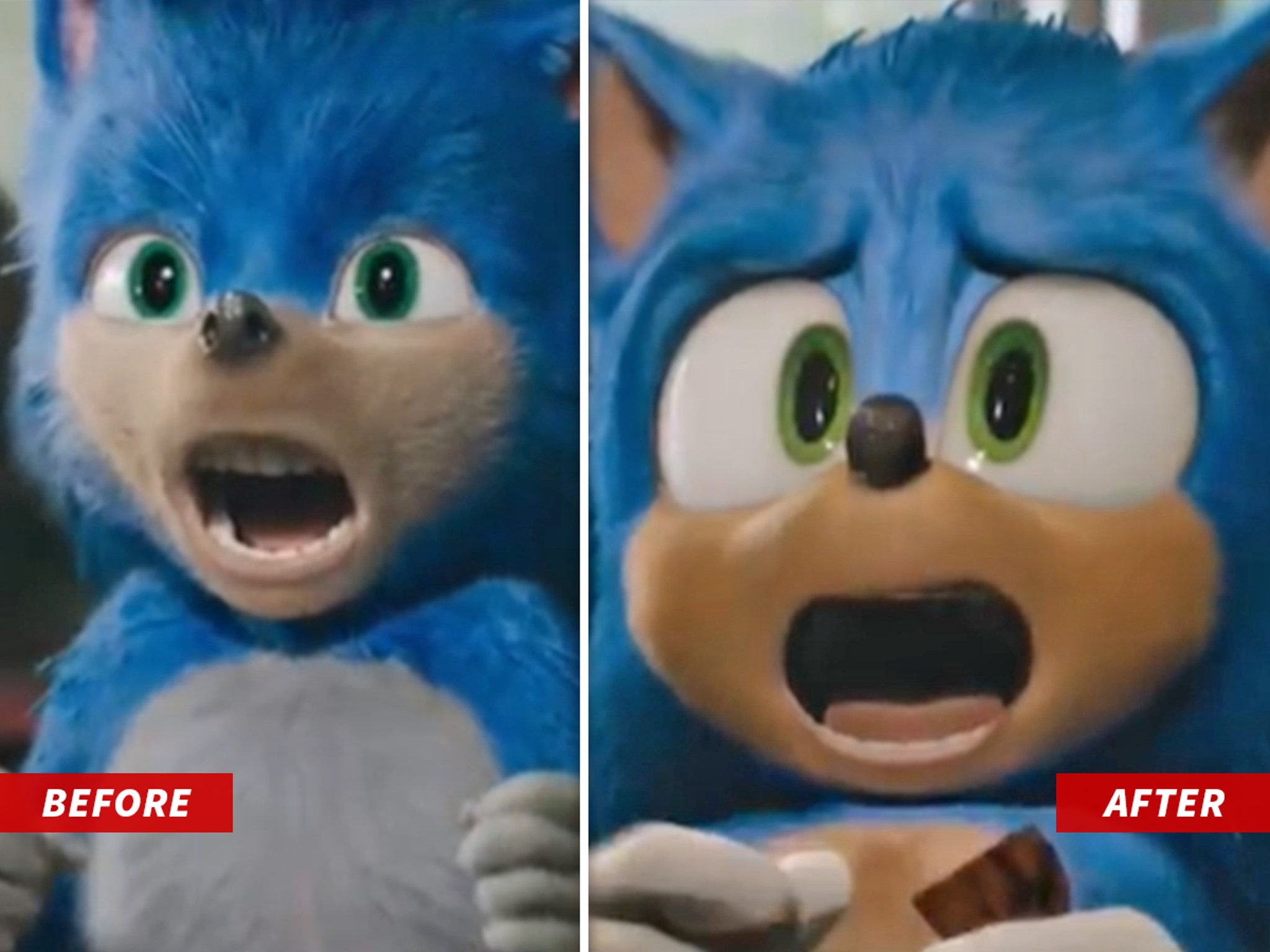 Why was Sonic The Hedgehog's original movie design changed