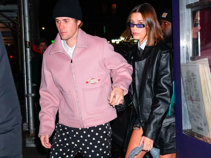 justin Bieber and Hailey Bieber head to dinner in New York City.