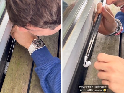 Charles Leclerc Rescues AirPods At Airport While Wearing Richard Mille Watch