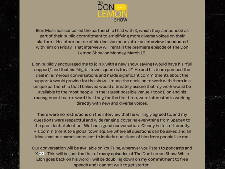 Don Lemons Deal with X Canceled, He Blames Elon Musk Interview