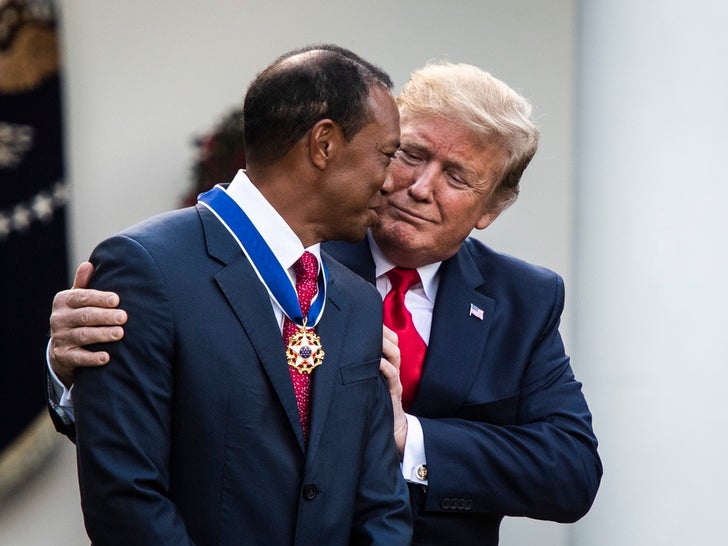 Donald Trump and Tiger Woods Together And Playing Golf photos 4