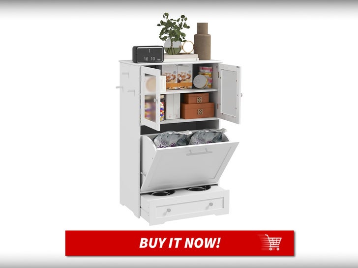 PawHut-Dog-Feeding-Station-with-2-Storage-Cabinets-MAIN