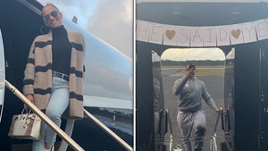 Jennifer Lopez and Alex Rodriguez Continue Engagement Celebration on Jet