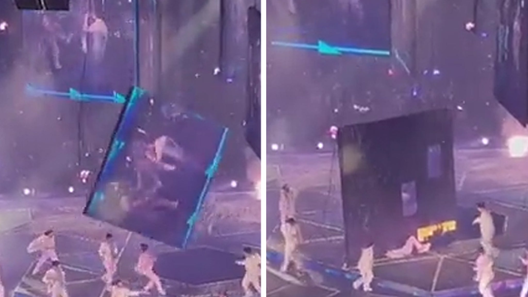 Un monitor de video cae y aplasta a una bailarina durante un concierto en Hong Kong