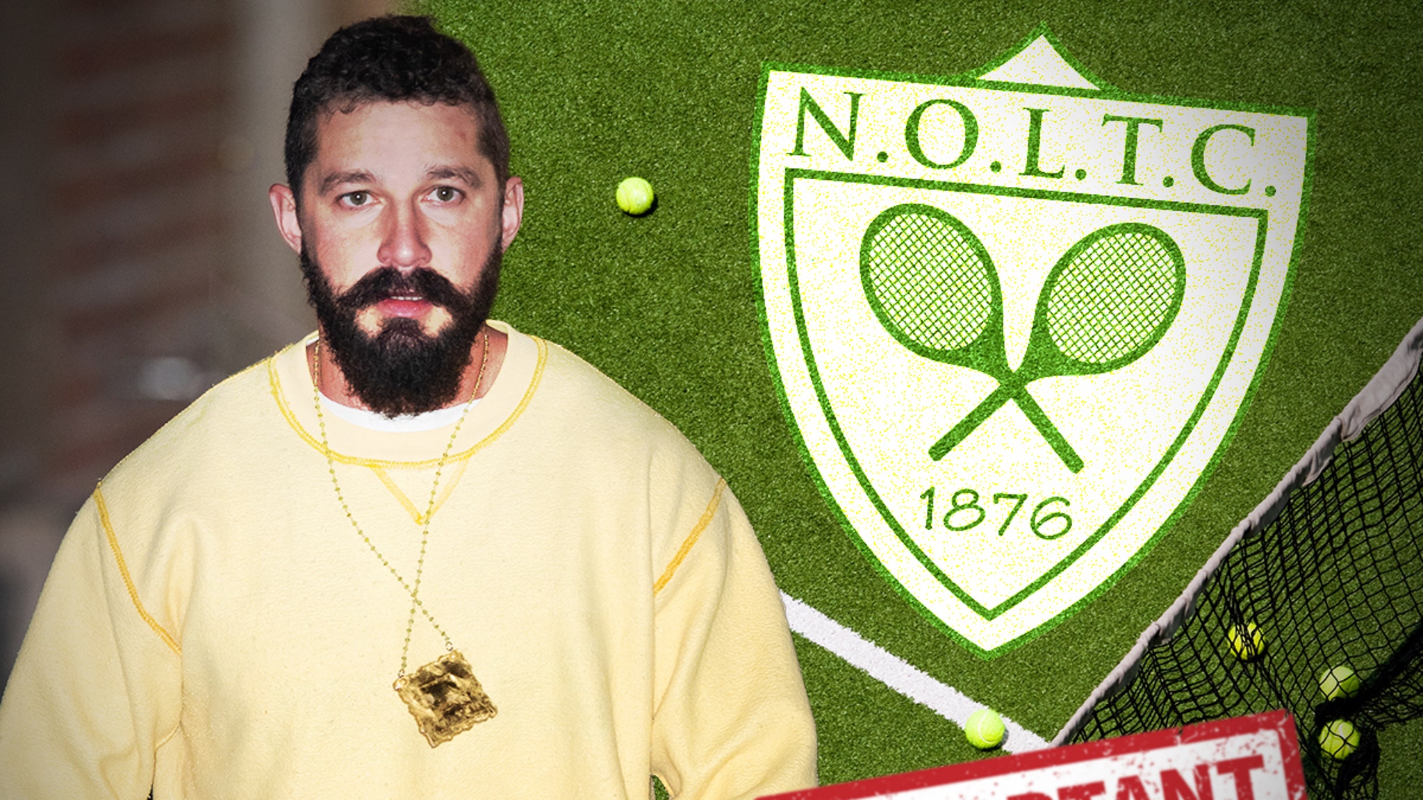 Shia LaBeouf zou leden van de tennisclub van New Orleans storen