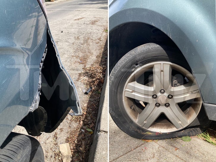 Jordan Hook's Subaru Damage