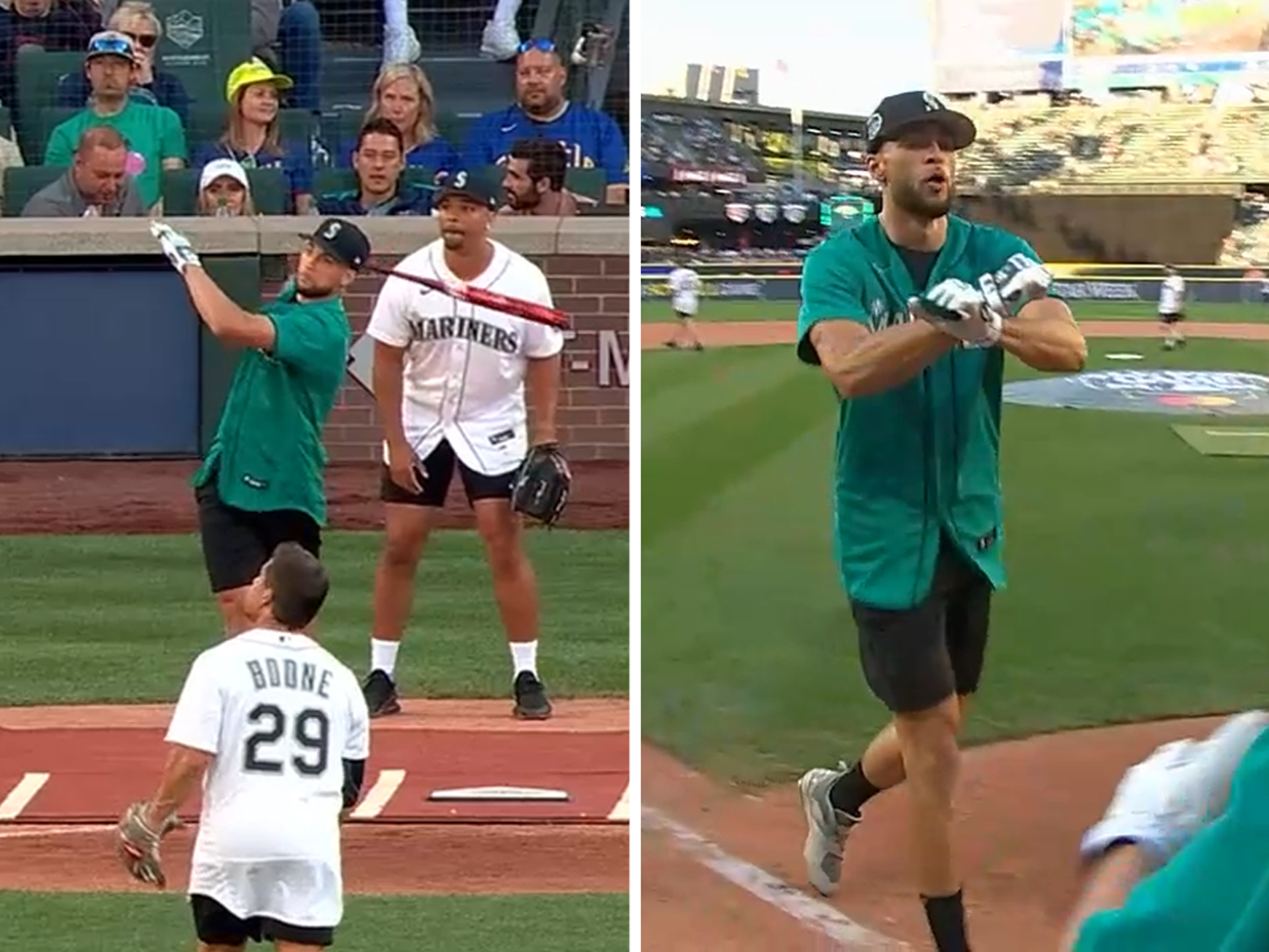 MLB stars host softball game for fire victims