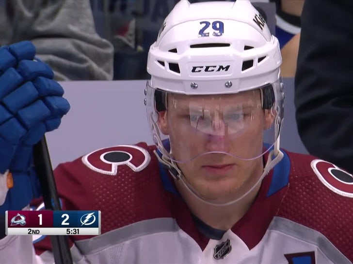 hockey player looking upset