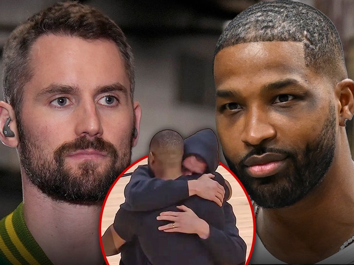 kevin love tristan thompson hug main getty x composite