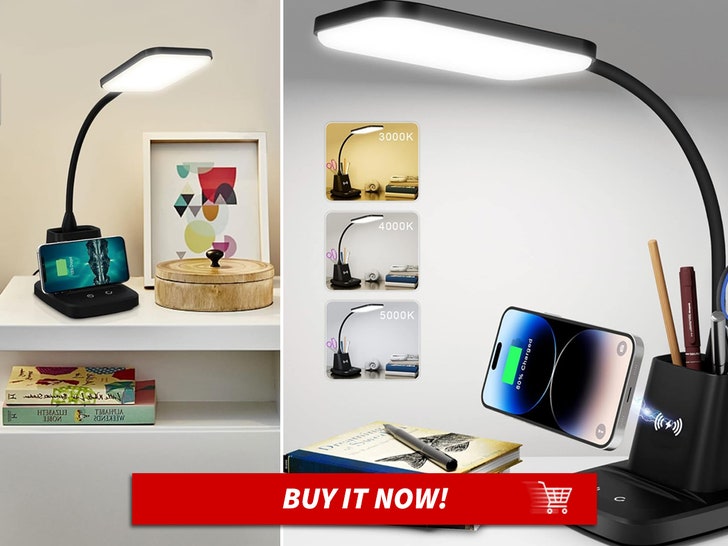 Desk lamp w_ charger