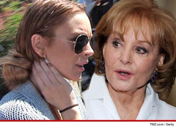 Lindsay Lohan -- I'm Sitting Down with Barbara Walters :: 1014-lindsay-barbara-walters-tmz-getty-3