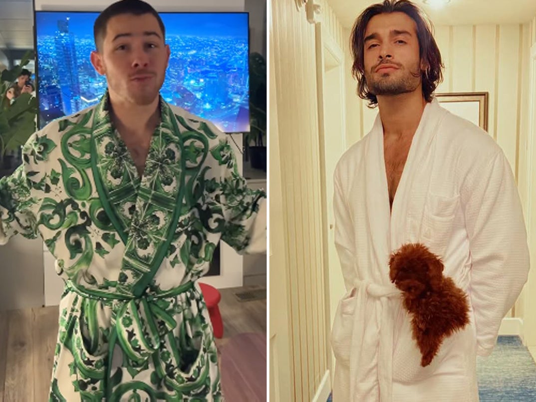 Nick Jonas vs. Sam Asghari -- Dudes In Robes Edition