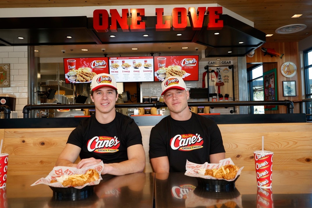 Christian And Luke McCaffrey At Raising Cane's 12
