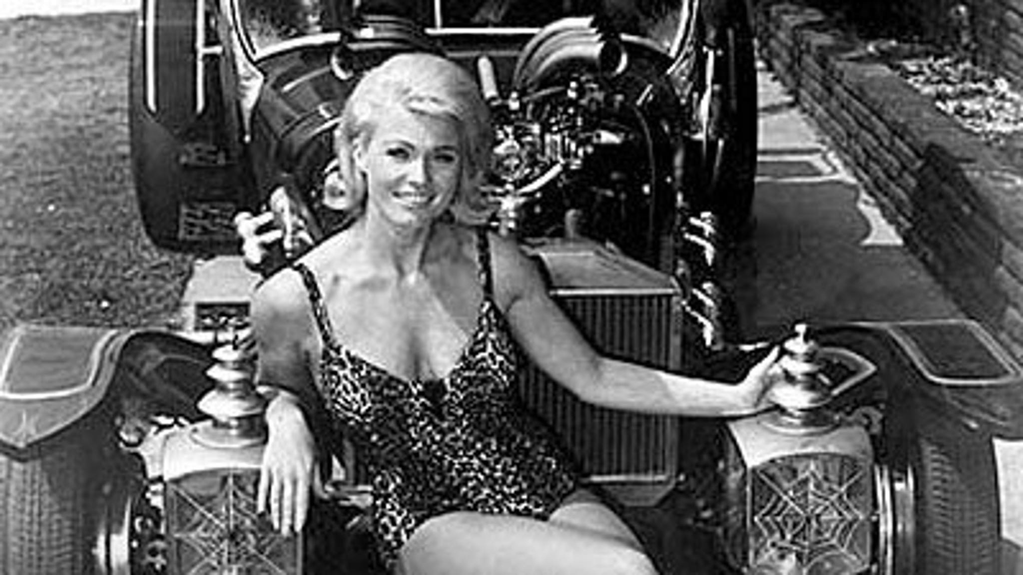 Bad hot lady. Pat Priest hot. Eve & Stasha Hollywood cars. The Munsters. Pat Priest Bikini.