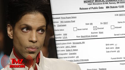 Prince -- Medical Examiner Says Fentanyl Overdose Caused Death
