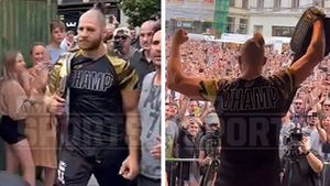 New UFC Champ Jiri Prochazka Brings Belt To Czech Republic, Crowd Goes Crazy!