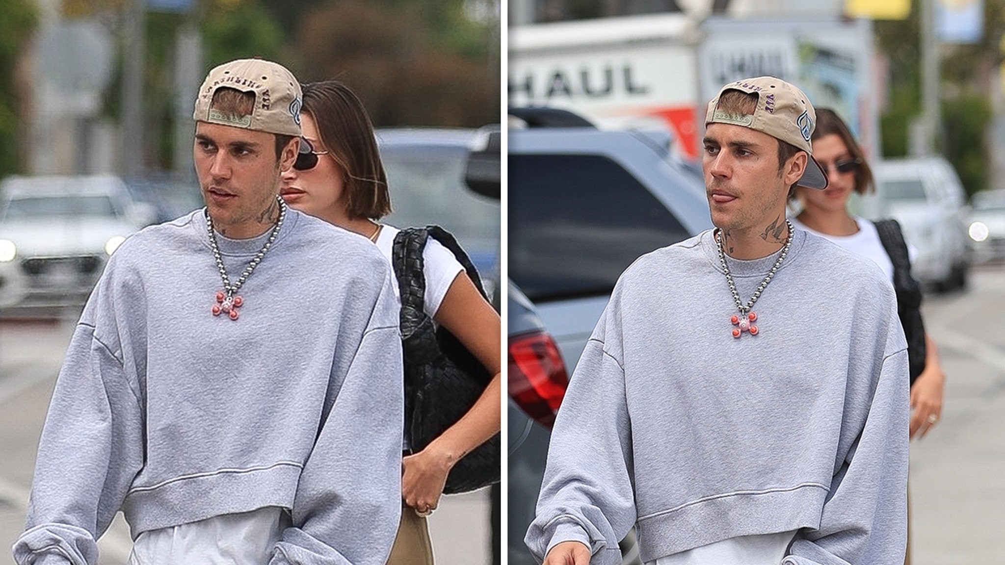 Justin Bieber Can't Stop Grabbing His Crotch After Leaving Restaurant