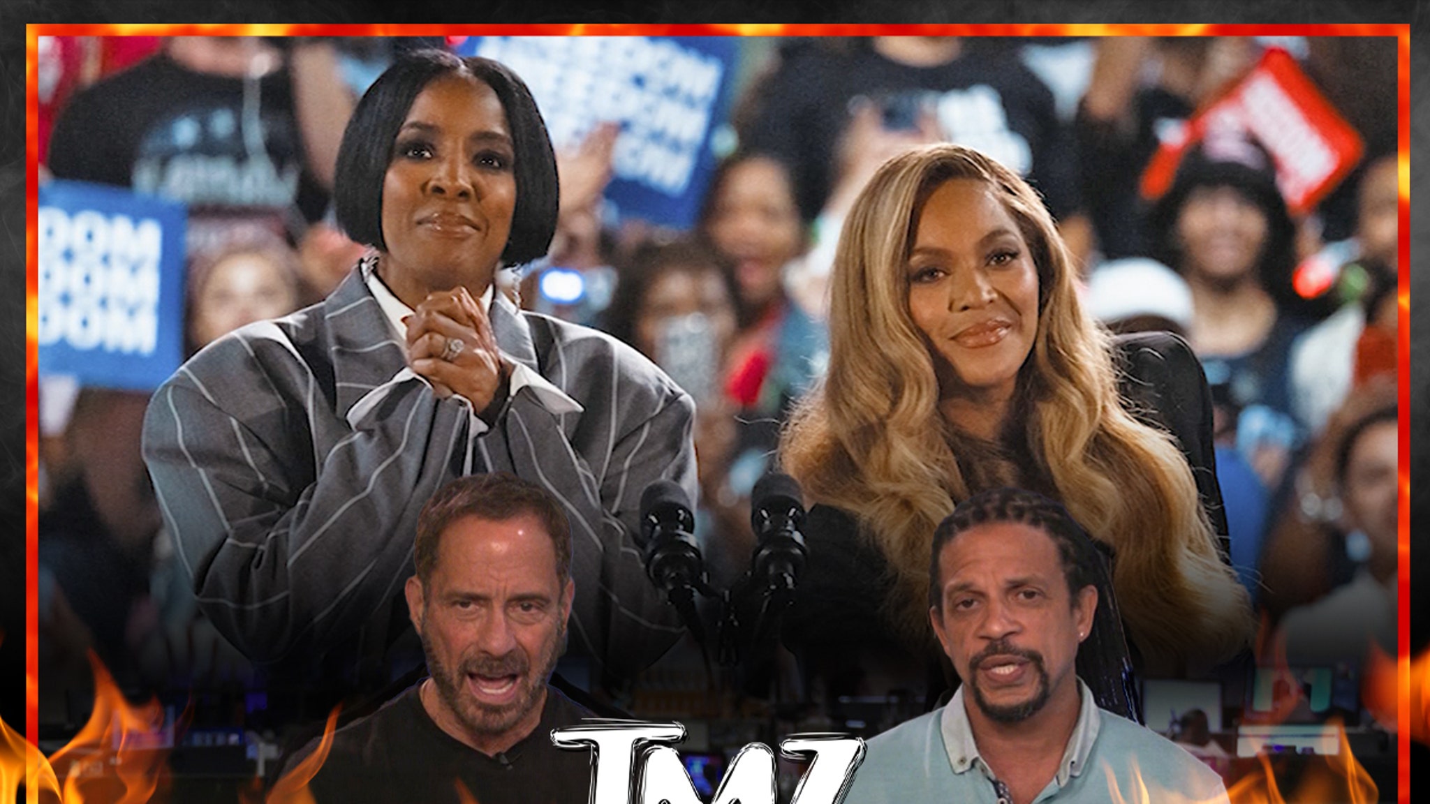 TMZ TV Hot Takes: Kelly Rowland Upstages Beyoncé at Kamala Harris Rally