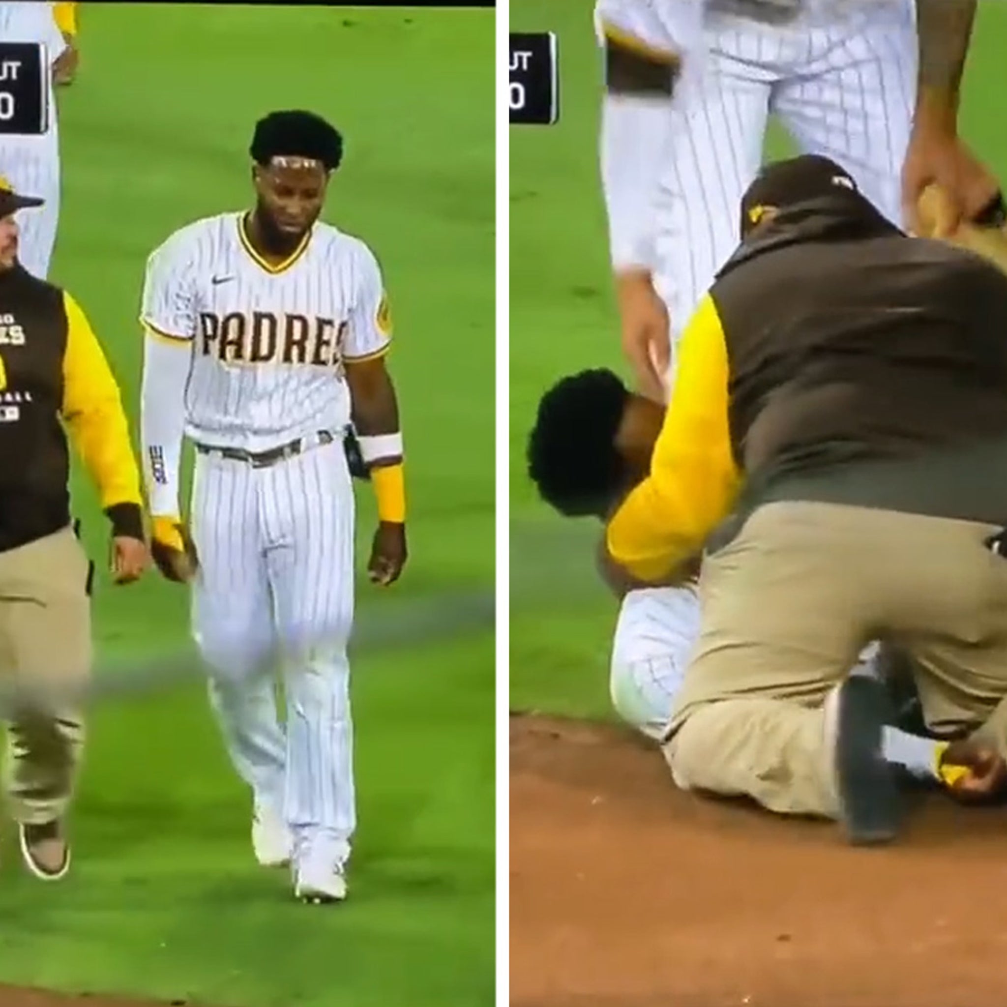 Padres' Jurickson Profar Collapses After Nasty Collision