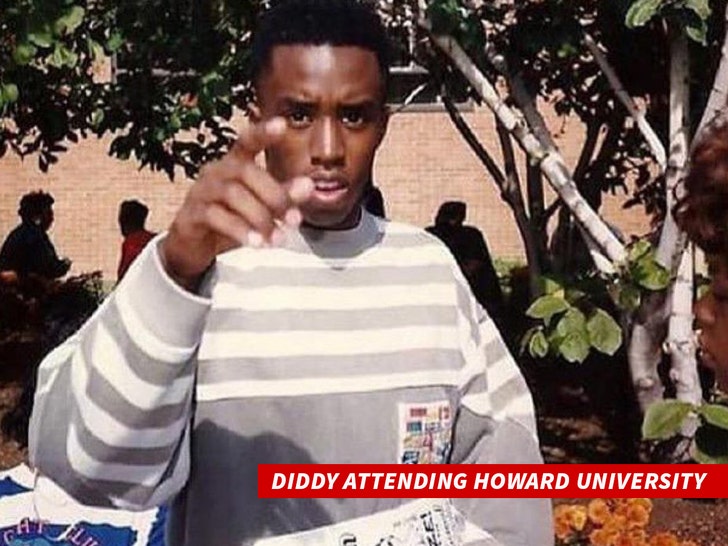 Diddy frequentando a Howard University