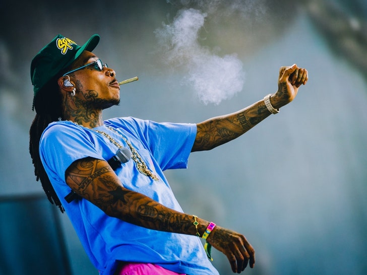 Wiz Khalifa Performing Music On Stage