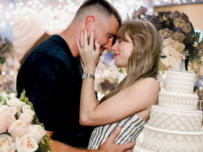 travis kelce taylor swift wedding comp