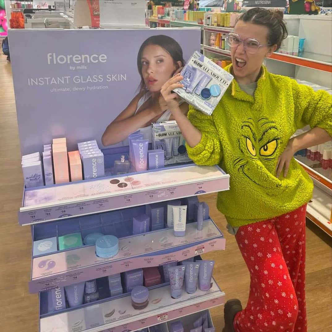 Actress Millie Bobby Brown was just a teenager when she acquired majority stake in Florence by Mills in 2019 made up of makeup products, skincare, coffee, fashion and fragrances that are designed to promote natural beauty and self-expression.