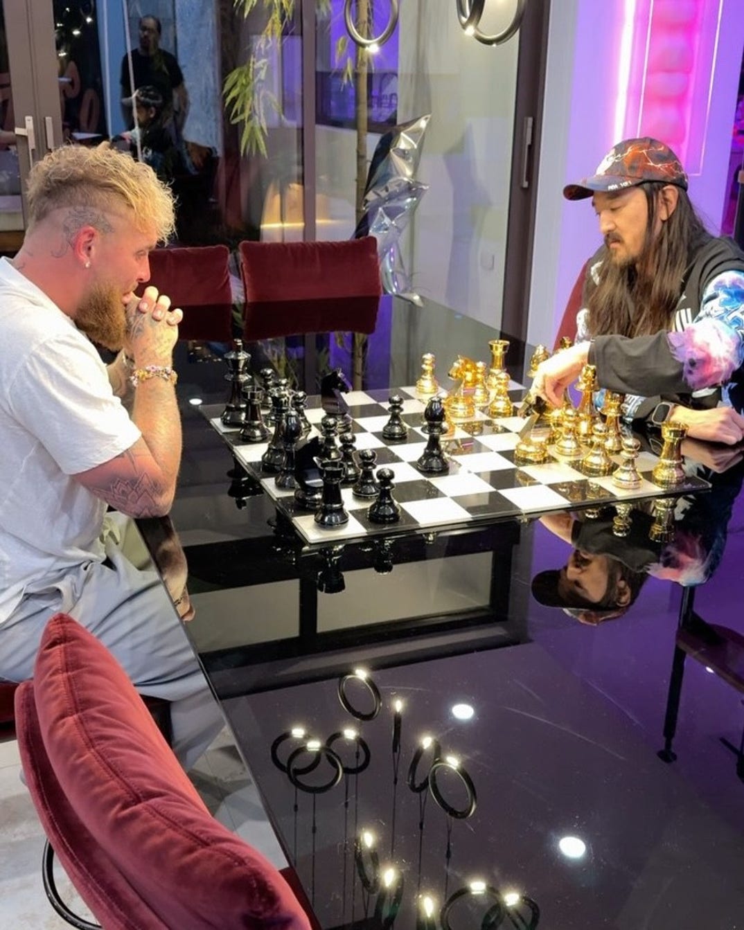 Jake Paul and Steve Aoki