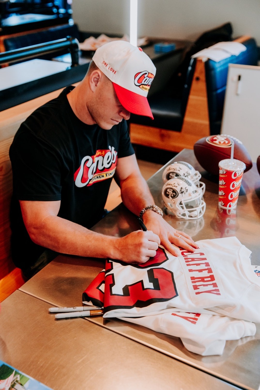 Christian And Luke McCaffrey At Raising Cane's 8