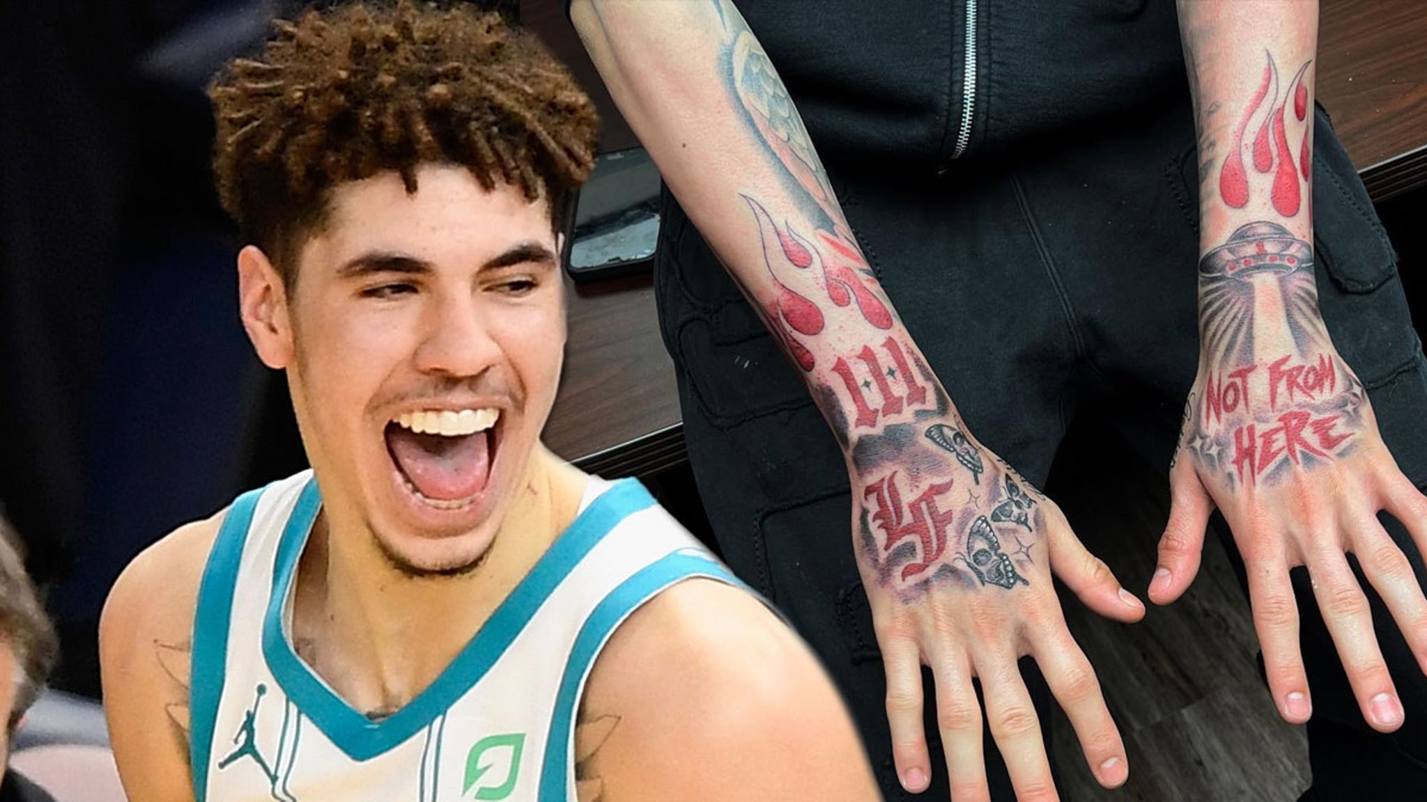 Lamelo hand tattoo