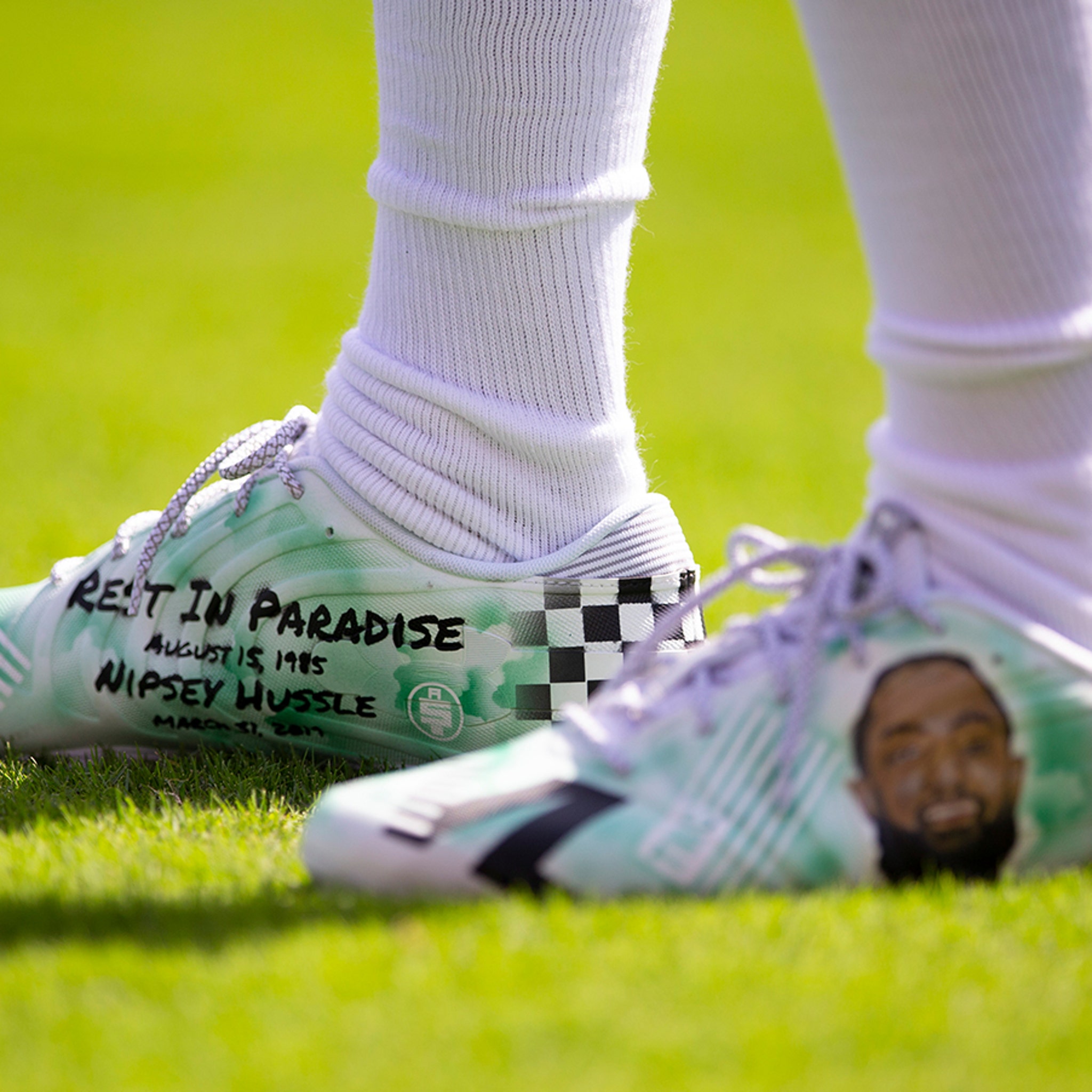 Desean Jackson Auctioning Nipsey Hussle Cleats After Lighting Up