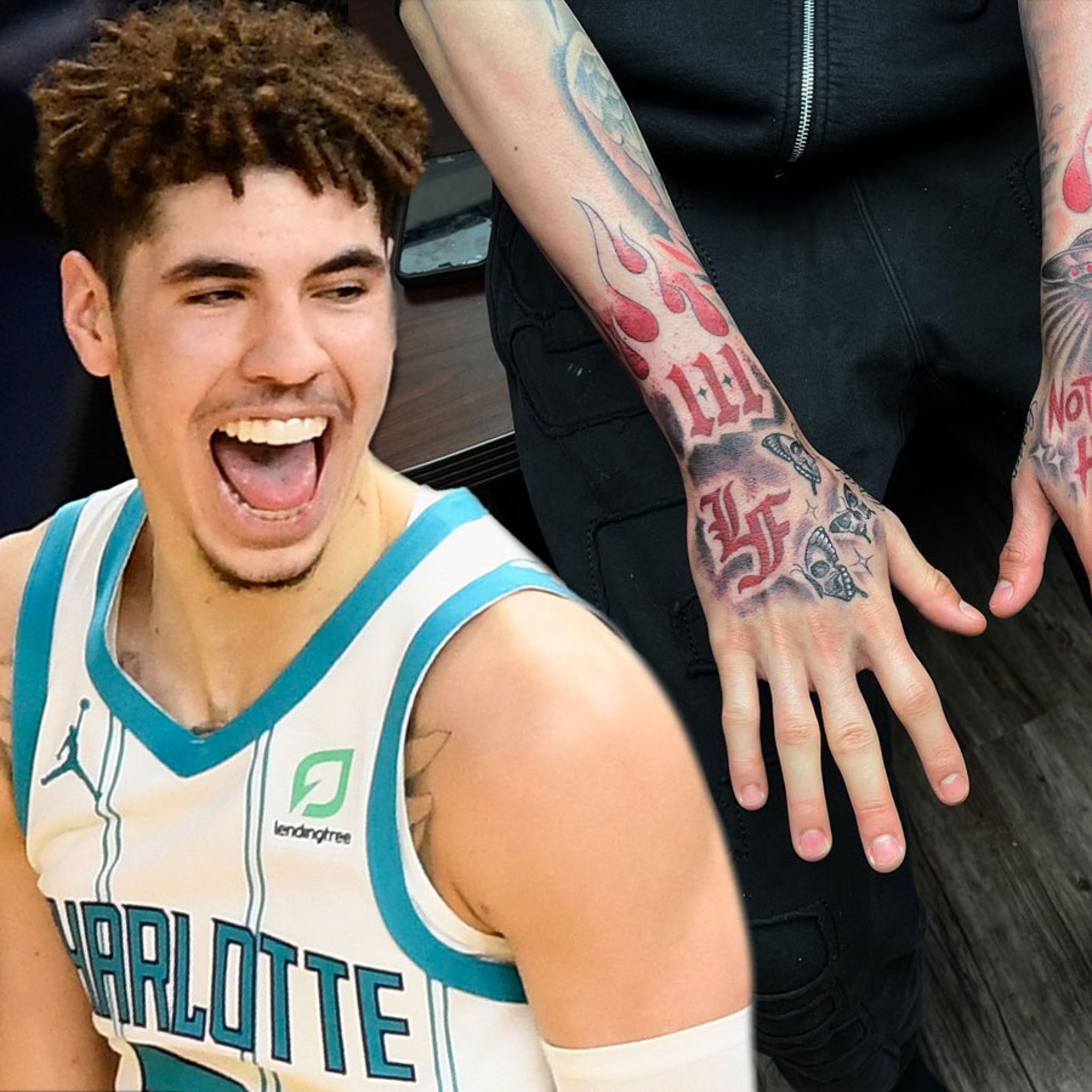 Hornets guard LaMelo Ball will be allowed to play with once-banned tattoo  uncovered - Yahoo Sports
