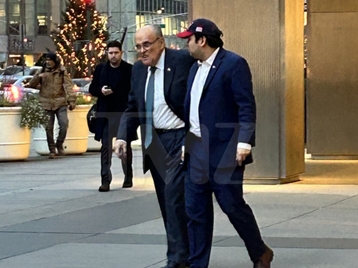 rudy giuliani at the ATM today in NYC