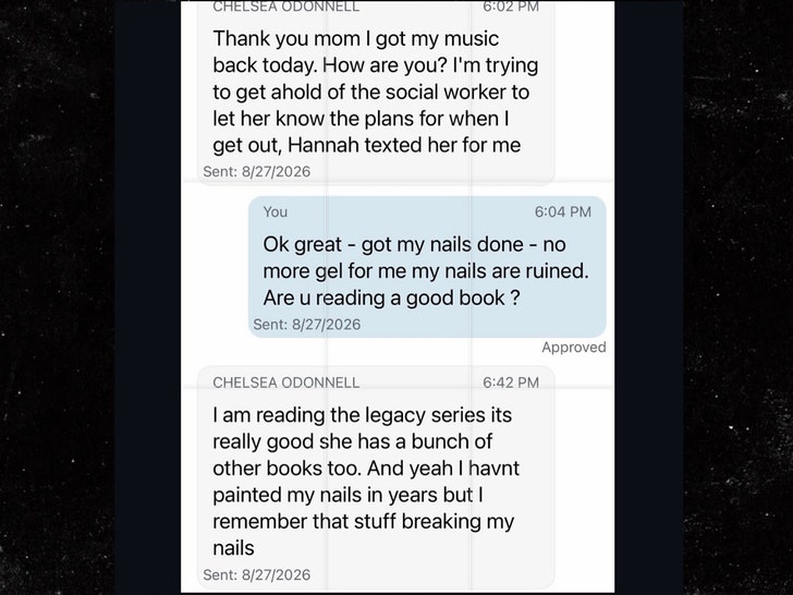rosie odonnell and her daughter chelsea texts