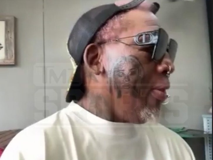 Dennis Rodman reveals huge face tattoo of his girlfriend