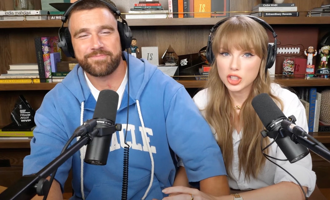Taylor Swift Travis Kelce Handsy New Heights Podcast 8
