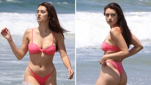 Sarah Curr Shows Off Her Curves in Sexy Pink Bikini